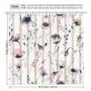 Elegant Floral Shower Curtain, High-End & Anti-Fog, Vibrant Pink/Blue/Purple/Green Flowers, Hooks Included, Bath Decor