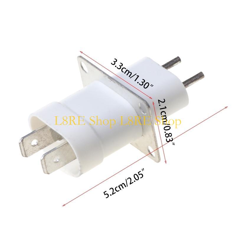 L8RE Home Electronic Microwave Oven Magnetron Filament 4 Pin Socket Converter White