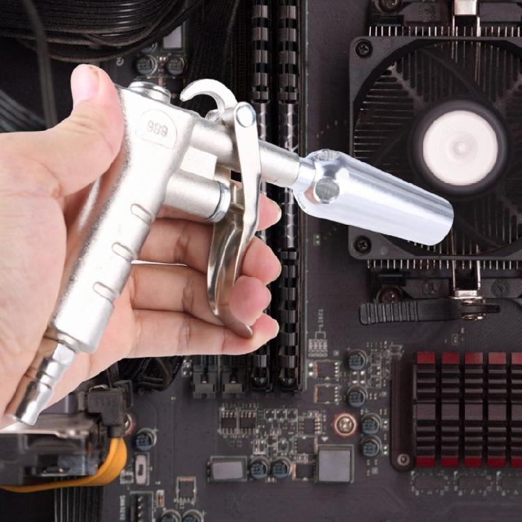 Luftblaspistolen aus Aluminiumlegierung mit Kupferdüse, 11 cm Stahlverlängerung und Schnellkupplungen für einfache Handhabung