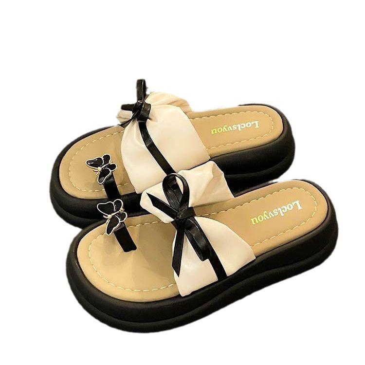 Guochao Popular Sandals Women's 2024 New Summer Wear High-end Roman Shoes Platform Muffin Casual Beach Shoes