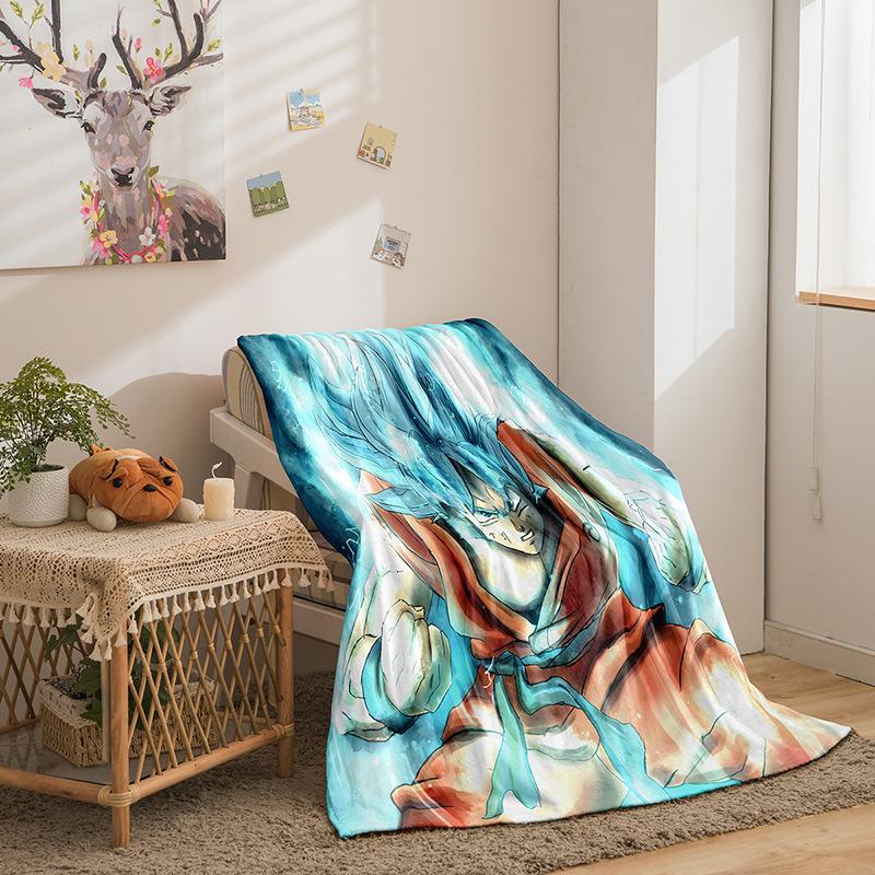 Riman Dragon Ball Series Flannel Blanket 3D Printed Sofa Blanket Thickened Blanket