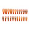 Almond Shape French Gradient Orange Nails with Rainbow Heart: Eye-Catching, Skin-Brightening, Hot Selling Manicure
