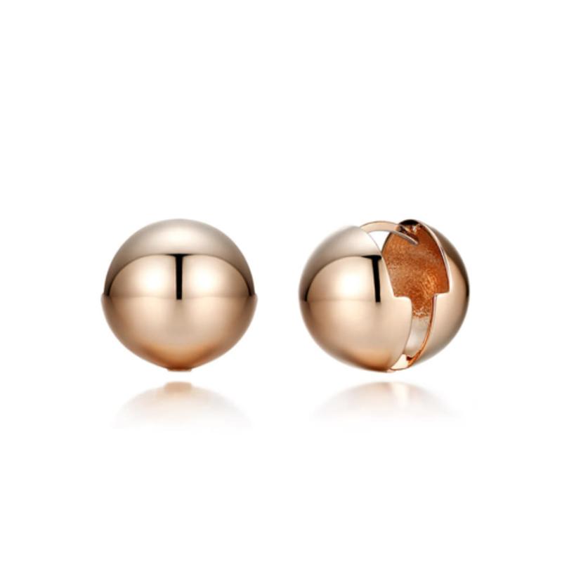 CRANNE 14K Big Ball One-Touch Earrings (Gold Filled) C24EGF032