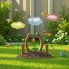 Iron Bird Feeding Dish Creative Bird Water Bowl Flower Shaped Bird Bath  Hummingbird