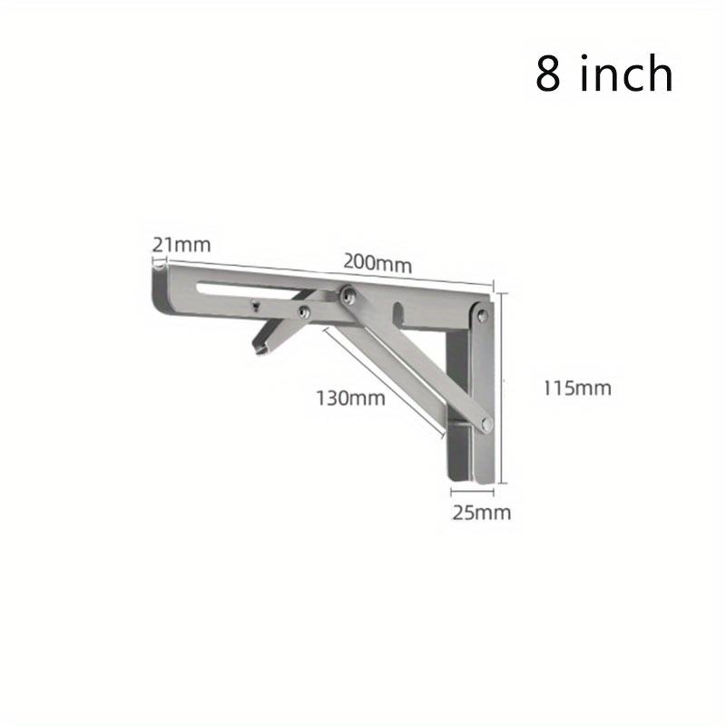 

8/10/12/14 Inch Heavy Duty Stainless Steel Folding Bracket Adjustable Wall Mount Table Desk Furniture Support 1 Pack 1