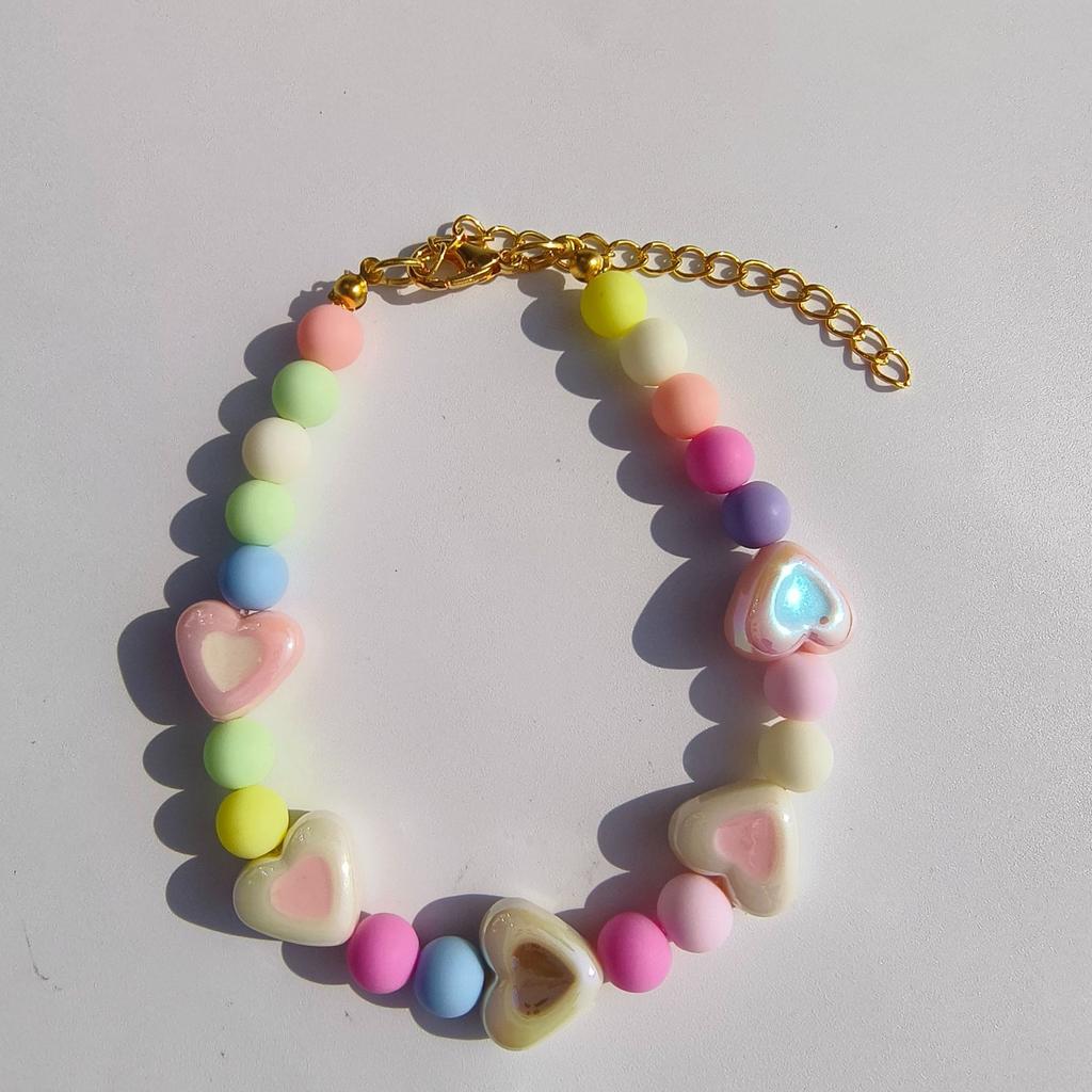 Pet Beaded Necklace Birthday Gift Adjustable Small to Medium Cat Dog Personality Collar Pearl