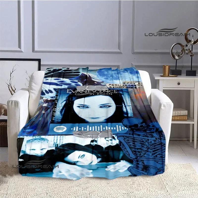 EvaneScence Band Retro Printed Blanket Fashion Warm Blankets Flannel Blanket Bed Linings Home Travel Blankets Birthday Gift