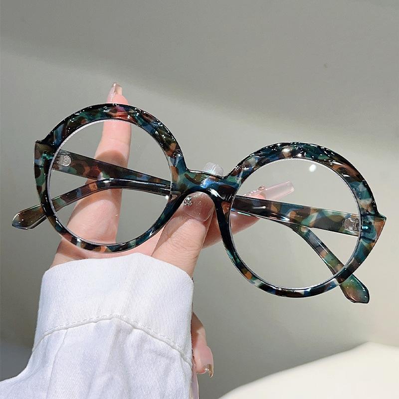 Oversized Round Vintage Anti Blue Light Optical Glasses Women Brand Designer Myopia Customize Prescription Eye Glasses Frame