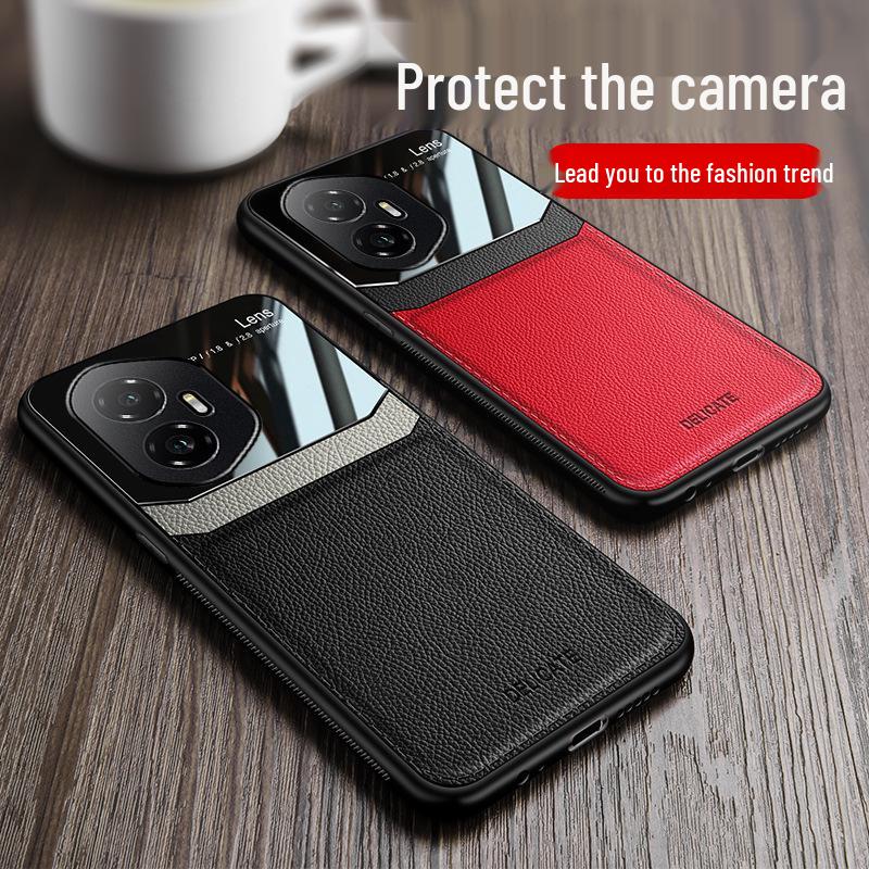 Honor 500Pro Magic8 Color Block Leather Texture X70i Full Coverage Business Play9T Phone Case