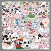 50 Cartoon Cow Stickers for Laptops, Suitcases, Guitars, Helmets, Cars