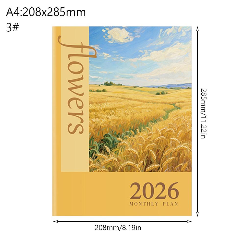 A4 A5 2026 Schedules Notebook 24 Sheets Work Efficiency Agenda Planner Learning Plan Life Check-in 2026 Calendar Planner