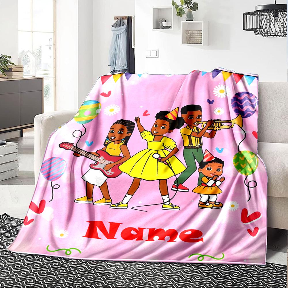 Custom Name Gracie's Corner Theme Printed Blanket - Perfect for Couch, Bed, Travel & Outdoor Use | Machine Washable, Cozy & Durable.