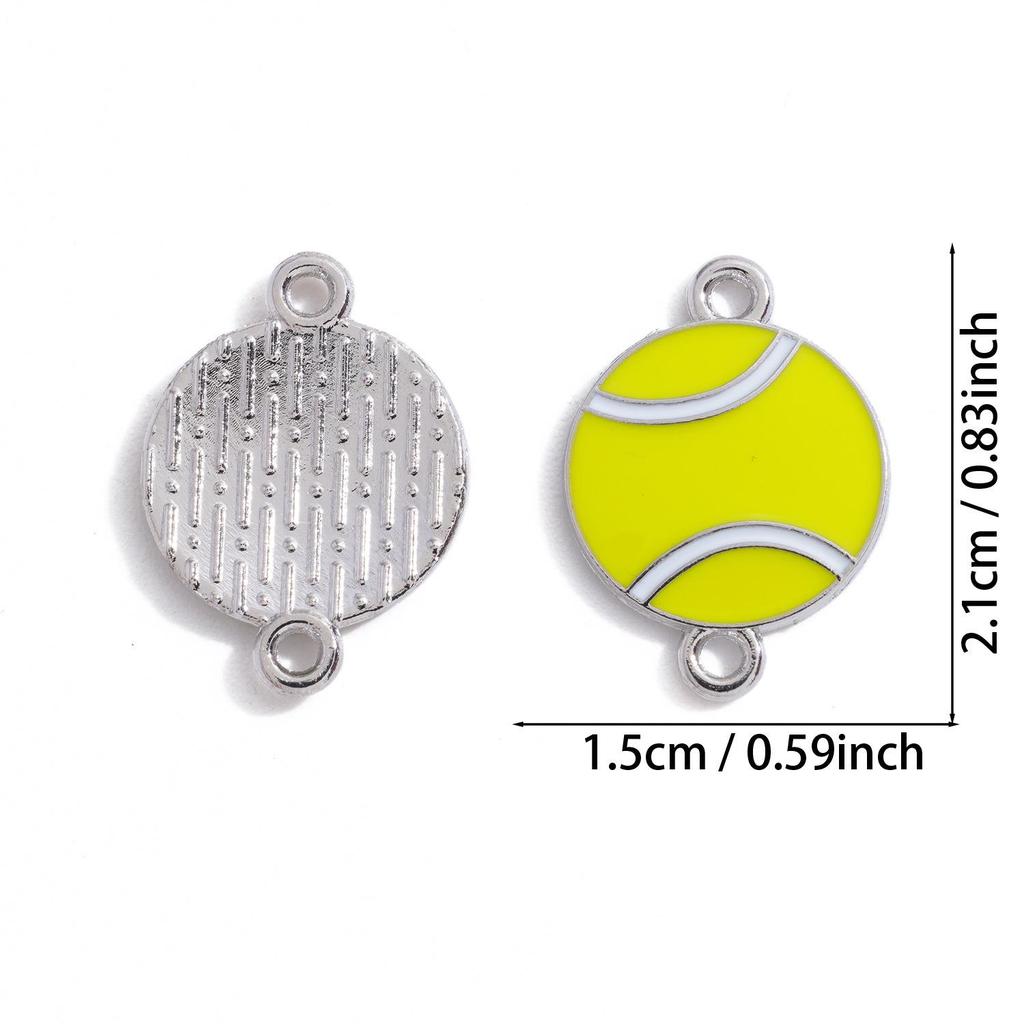 Pendentif rétro double pendant en forme de ballons de sport, accessoire de bijouterie en alliage