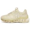 New MLB Big Ball Chunky Anti Slip And Wear Resistant Lightweight Low Top Chunky Sneakers Unisex Beige 3ASHCDA1N-50CRS