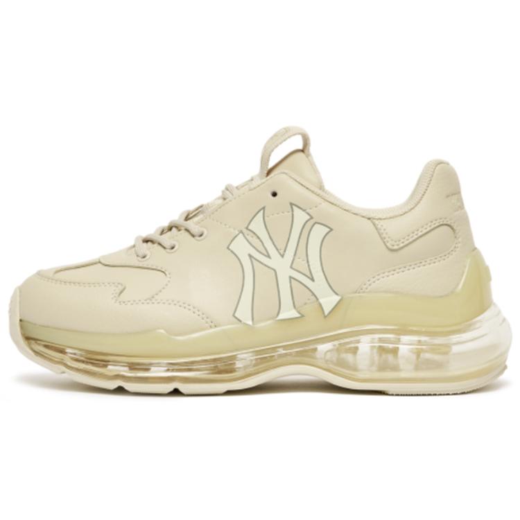 

New MLB Big Ball Chunky Anti Slip And Wear Resistant Lightweight Low Top Chunky Sneakers Unisex Beige 3ASHCDA1N-50CRS 43