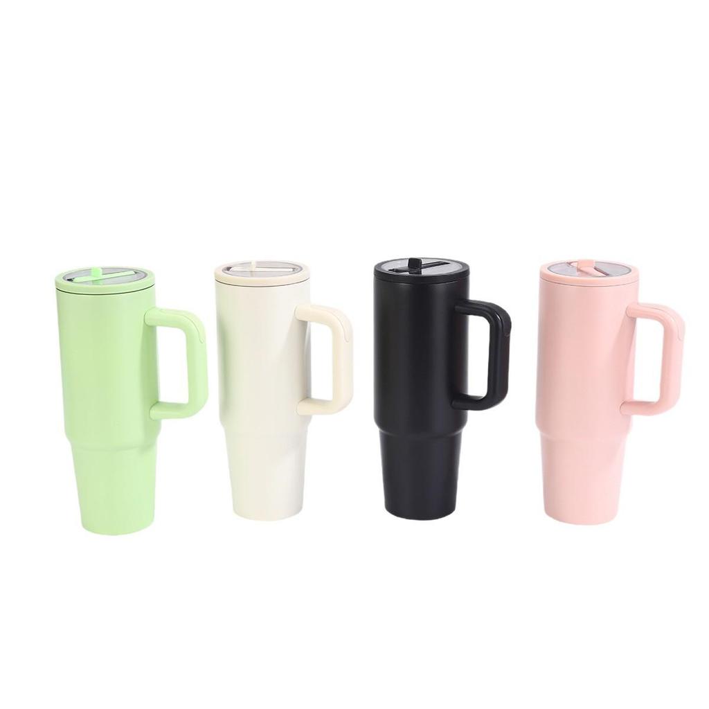Tazza termica in acciaio inossidabile di quinta generazione da 30 oz con cannuccia - Manico ad alta capacità per uso esterno