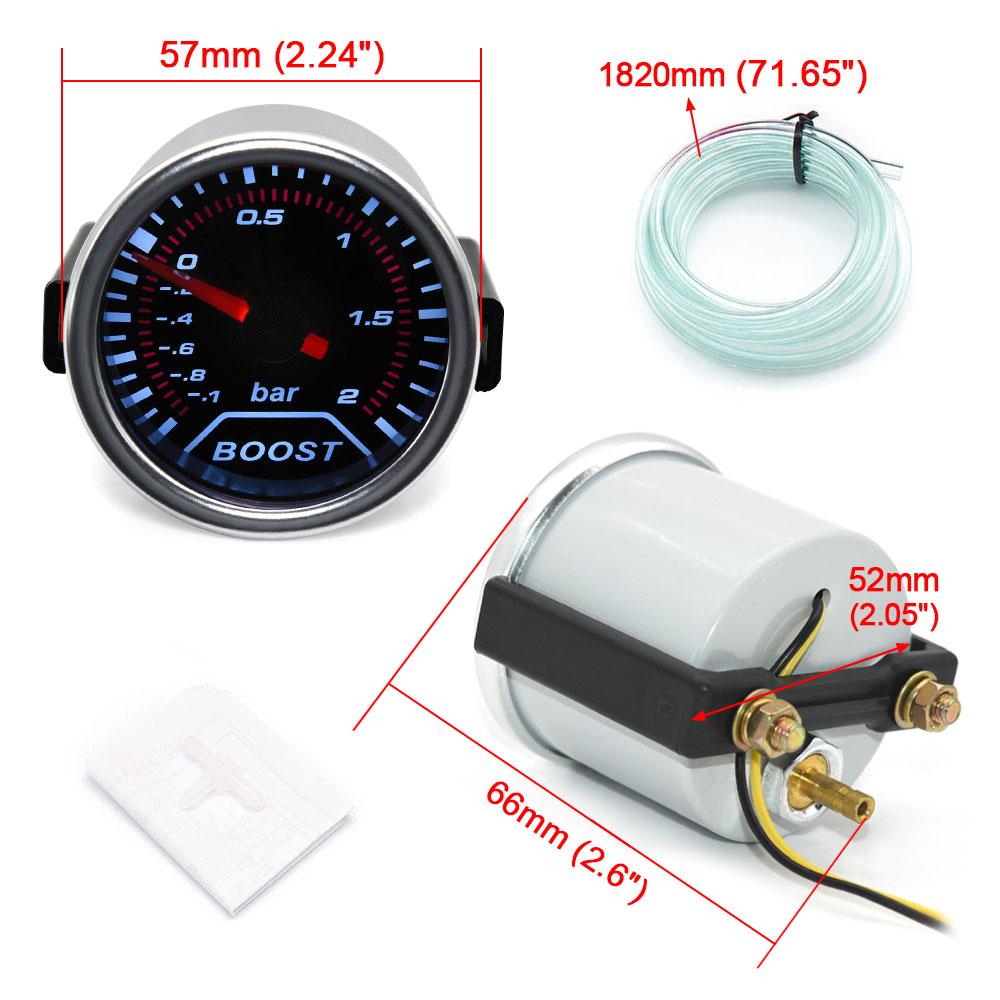 52mm Car Tachometer Oil Temp Oil Pressure Water Temp Turbo Boost Voltmeter Air Fuel Ratio Exhaust Temp Vacuum Gauge For Car