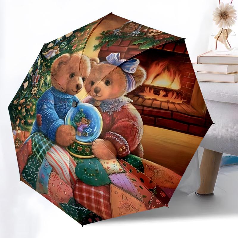 

1pc Bears Automatic Open/Close Umbrella - Compact Travel Umbrella, Gift for Birthday, yy251208113