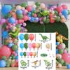 170pcs Dinosaur Themed Balloon Arch Wreath Set Dinosaur Balloon Perfect for Jungle Parties and Dinosaur Themed Birthday Parties