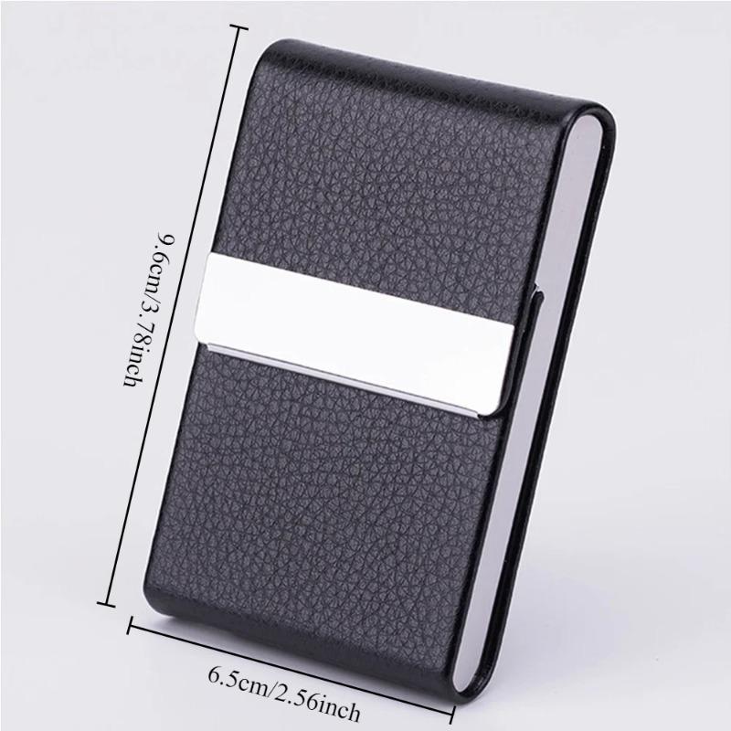 PU Business Card Bag Business Card Case Full Foreskin Vertical Cigarette Case 7 Magnetic Card Holder Dual-use Card Holder