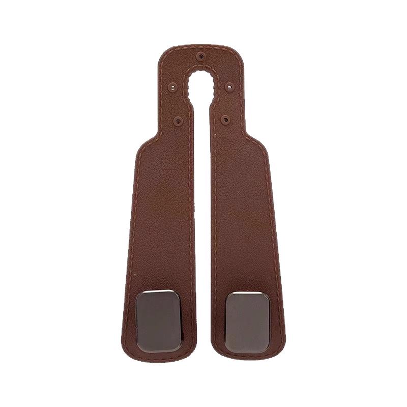 Suede Leather Car Seat Headrest Hooks
