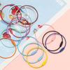 5/10pcs 50mm Colorful Keychain Wire Circle Rope Cable Loop Outdoor Camp Luggage Tag Keyring Screw Lock for DIY Jewelry Making