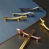 Easy To Clean Zinc Alloy Dachshund Chopstick Stand Holder for Home Dinning Table