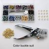 700x 12 Colors Eyelet Pliers Set with Installation Tool Inner Diameter 5mm Metal Eyelets Grommet Tool Set for Clothing