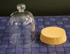 Glass Square with Handle, Glass Dome, Cork, Natural, 6 Pieces