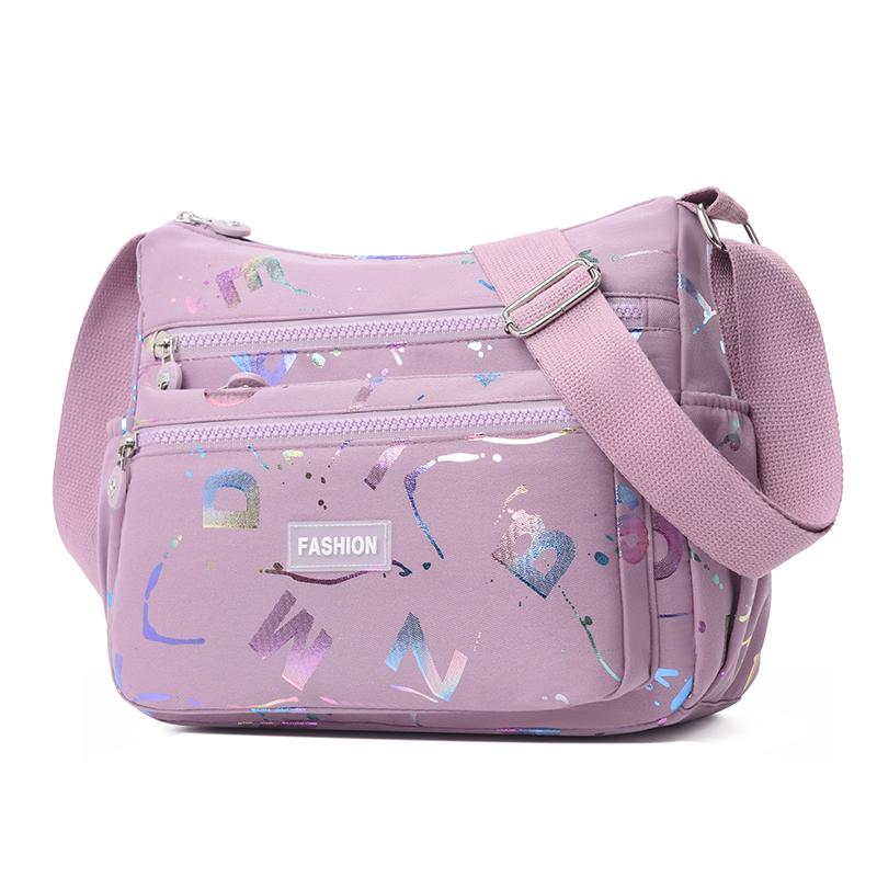 Vícevrstvý tisk Dámská taška přes rameno Módní taška Messenger Voděodolná nylonová taška Oxford Crossbody Kabelky Kabelky Velké tašky