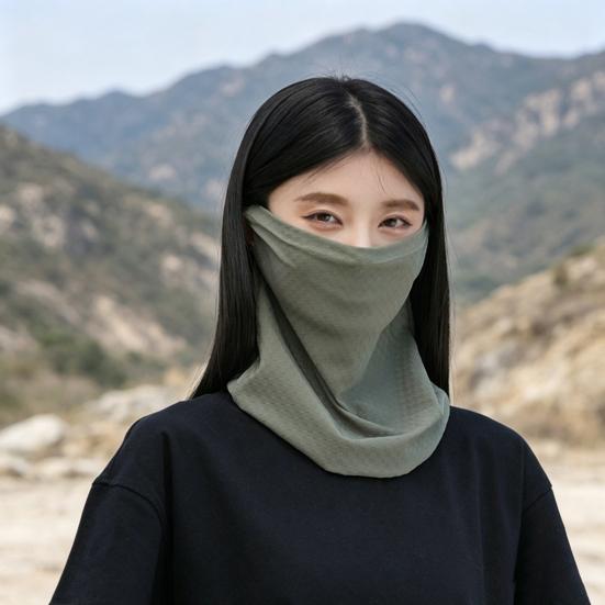 Gesichtsschutz für draußen, Sonnenschutzabdeckung aus Eis-Seide für Gesicht, Hals und Schlüsselbein, Elastische Ohrschlaufe, Sonnenschutz für die Augenpartie für die Sommernutzung im Freien
