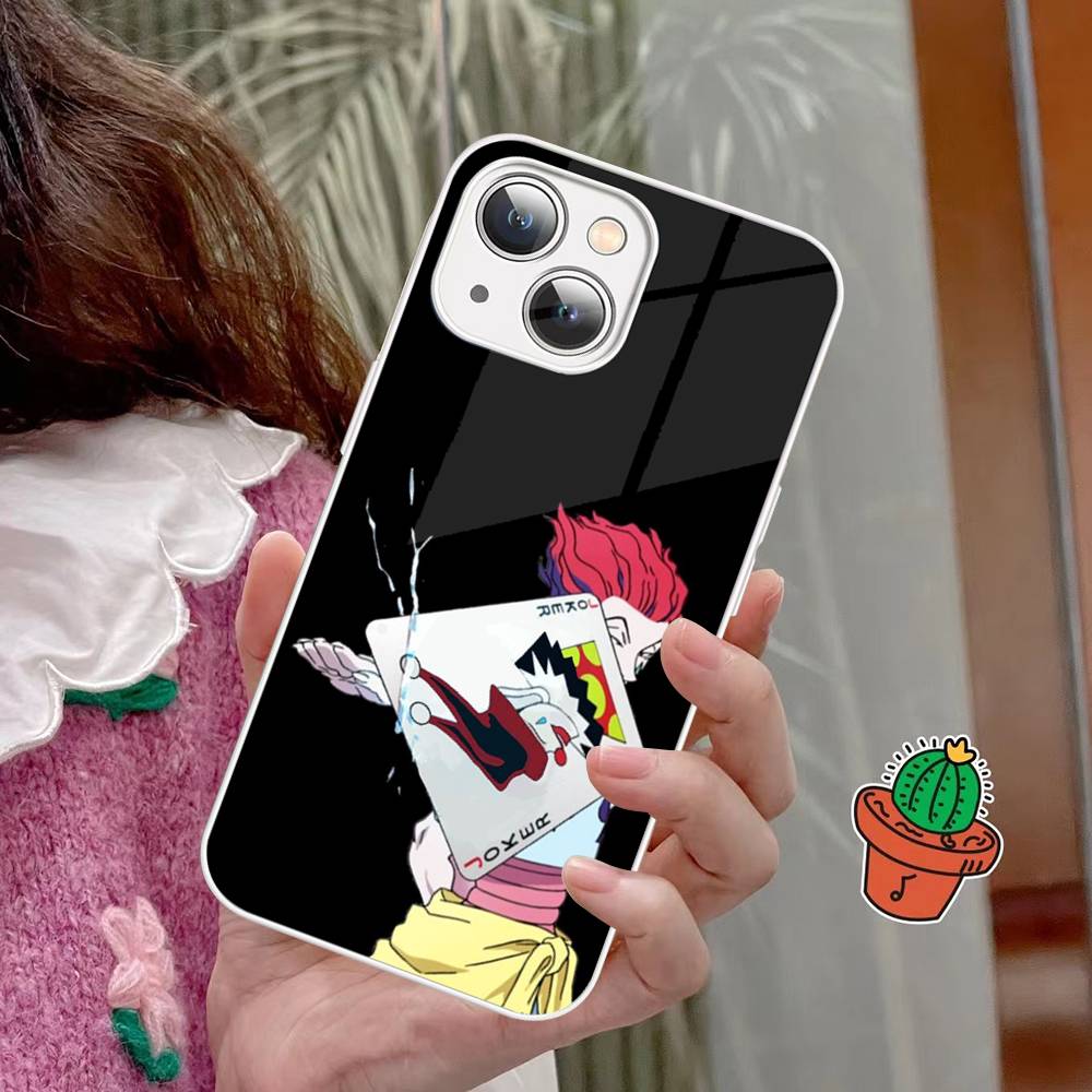 

Manga Hunter-Hunter Hisoka Phone Case For IPhone 15 13 12 Mini 11 Pro XS Max X XR 14 Plus Tempered Glass Cover iphone Xs max