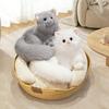 Realistic Cat Plush Toy Lifelike Stuffed Animal Cat Doll Soft Fluffy Cat Throw Pillow Gift for Adults Kids Youth
