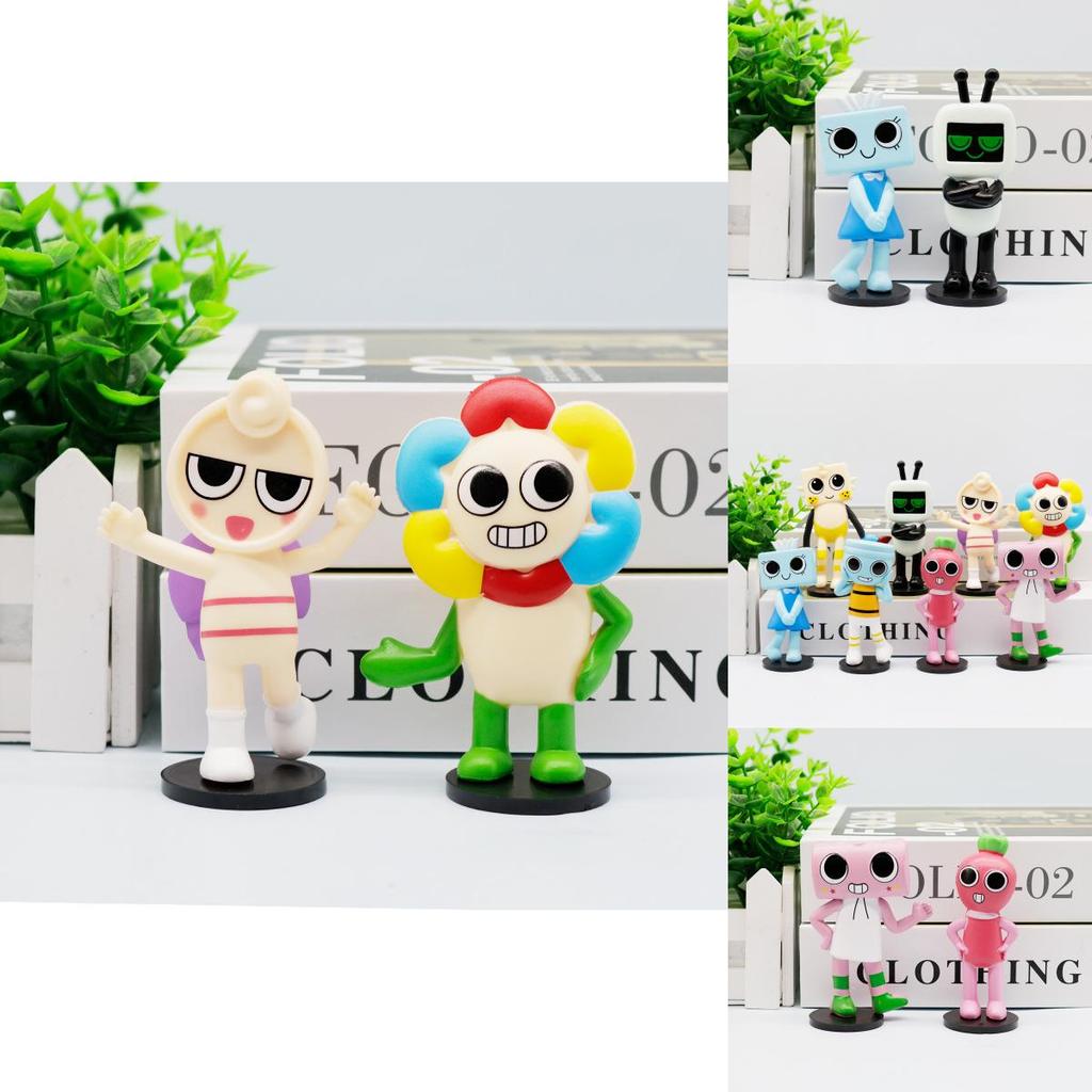 Dandy's World Colorful Pvc Figurines With Base For Collectible Cartoon Characters