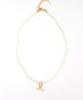 Elyona Initial Pearl Necklace (Pearl) (Type A)
