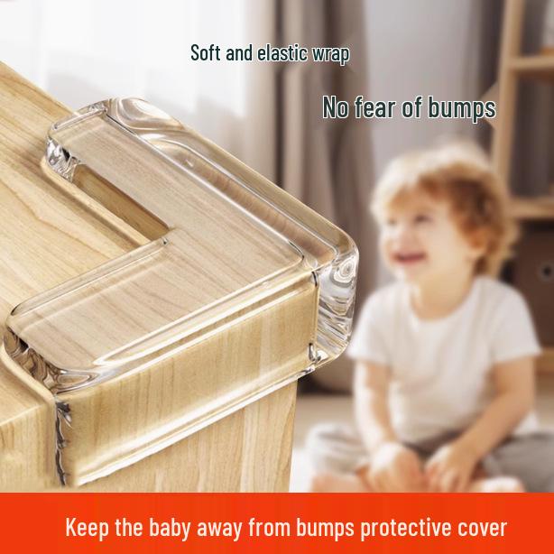 Soft Silicone Transparent Corner Protector for Tables, Beds, and Cabinets