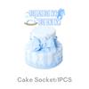 Blue Watercolor Little Boy Birthday Party Disposable Tableware Set: Plates, Cups, Napkins