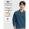 SEPTWOLVES Men's Cotton Blend Long Sleeve Polo Shirt