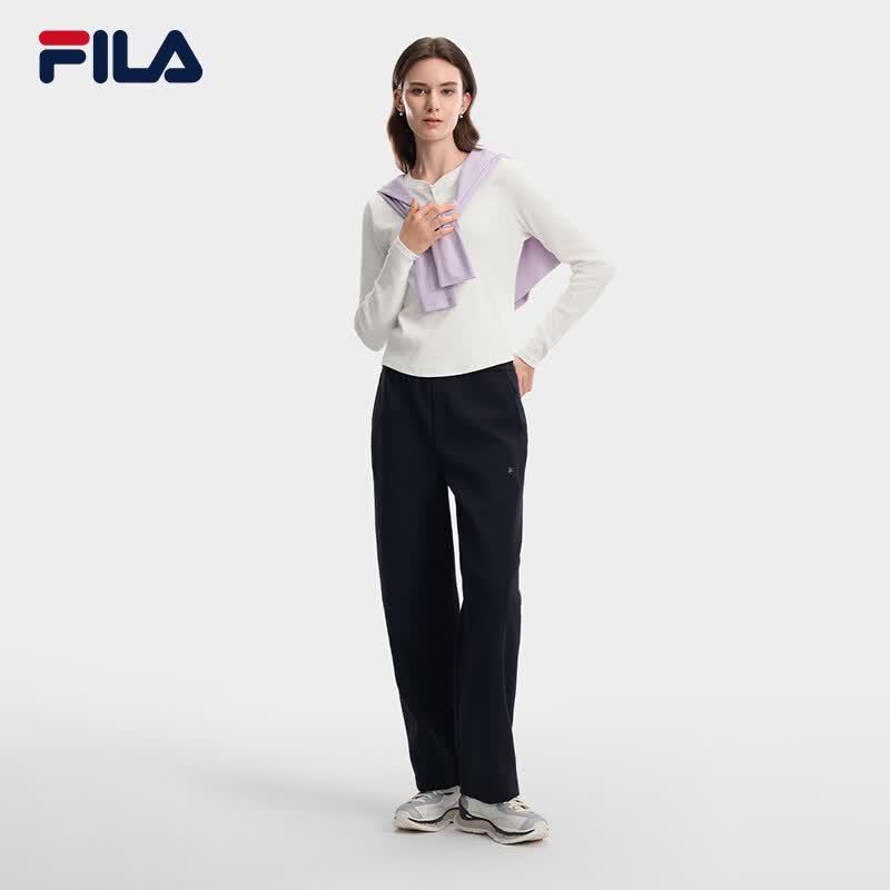 Fila Women's Slim Fit Long Sleeve Henley Top