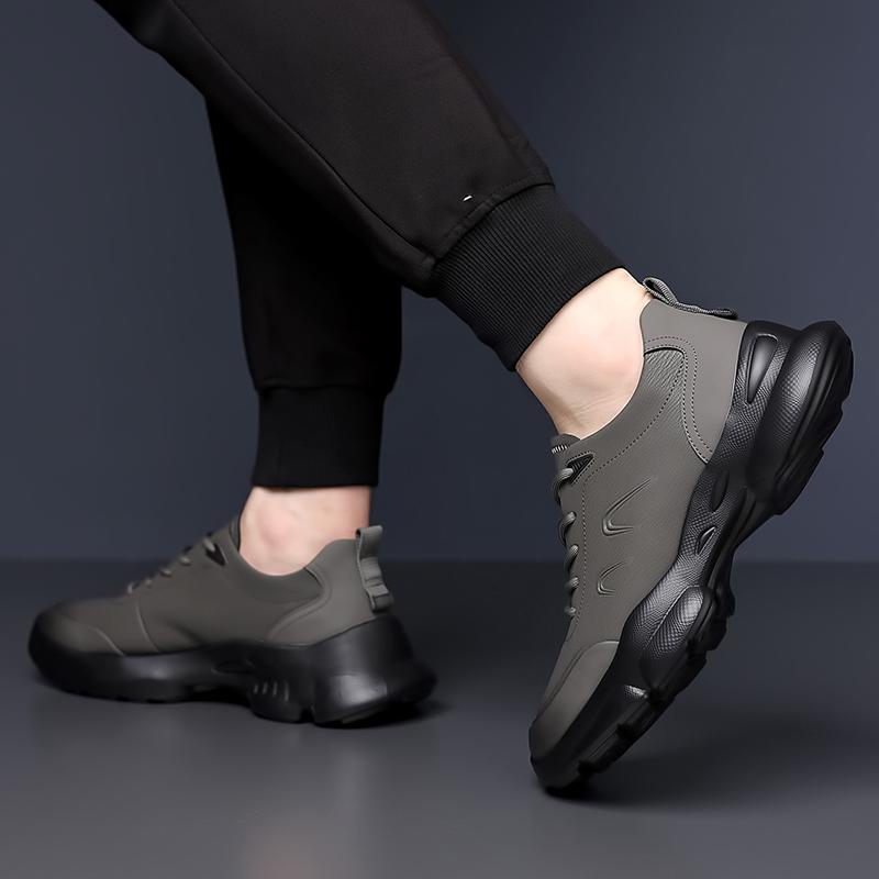 Fashion Fashion Men Walking Shoes Outdoor Casual Sneakers Non-Slip Travel Hiking Shoes Solid Color Treking Footwear Simple Man Trainers