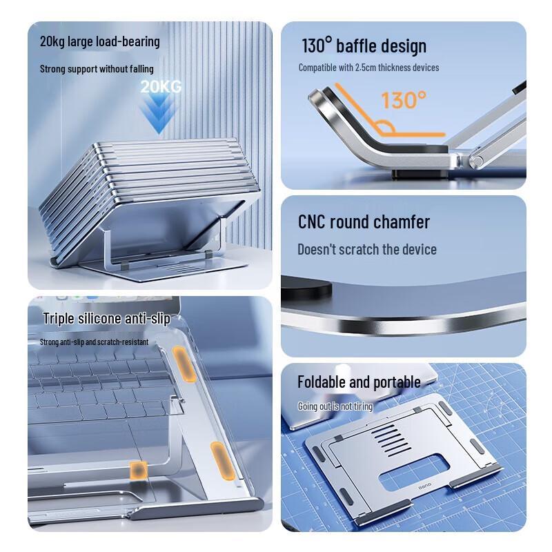 

LuJvNeng Ergonomic Laptop and Tablet Riser Stand