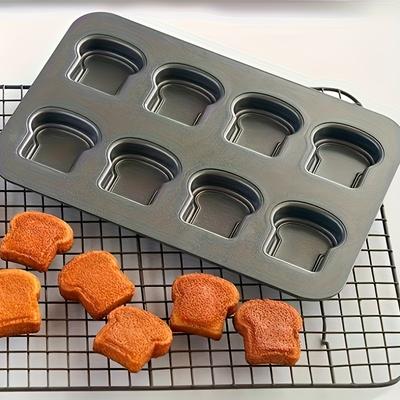 8-dutá forma na mini toustový chléb z uhlíkové oceli, nepřilnavá forma na pečení do trouby, ideální na Vánoce, Valentýna, Den díkůvzdání, Den matek, Den otců