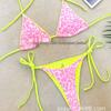 2024 Damen Wendbarer Leopardenmuster Dreieck Bikini Set