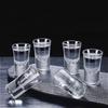 4pcs Sets Thick Bottomed Shot Glass Transparent Small Wine Glass Classic Spirits Cup Bar Elegant Baijiu Mug Scotch Bourbon Cups