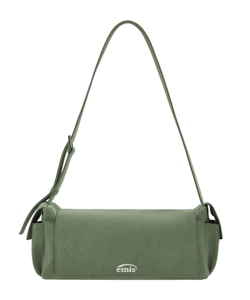 Emis Suede Shoulder Bag-Green