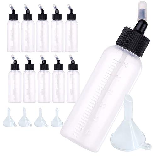 MSMint Airbrush Plastic Bottles, 65ml (10 Bottles), Color-Changeable Paint Bottles, Suction-Type, Compatible with Anest, Iwata, and Takagi