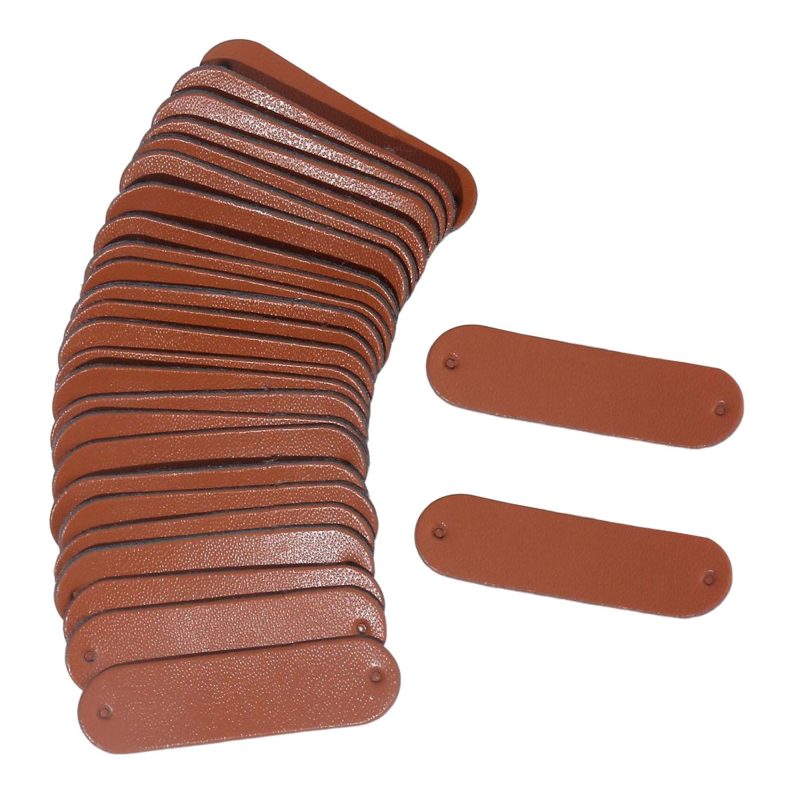 

100 шт. Бирки для одежды из искусственной кожи, пустые, аксессуары для DIY-декора, с отверстиями, поделки для шляп, вязаных изделий, ремонт ювелирных изделий, шитье кофейный