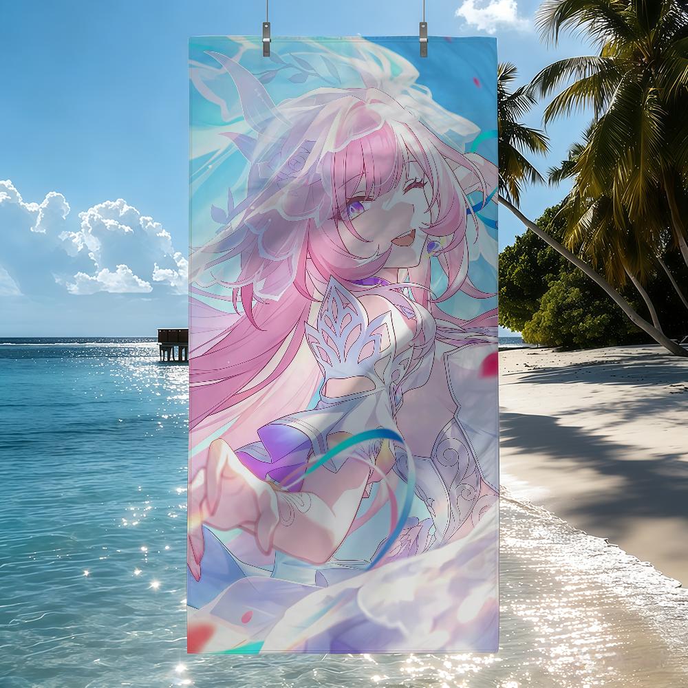 

Game Honkai Star Rail Cyrene Towel Quick Drying Beach Towels Are Suitable For Swimming Pools Camping Yoga And The Gym W40*H60(CM)