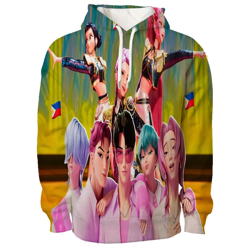 

Осень Зима 3D KPop Охотники на демонов Принтованные Толстовки Модные Повседневные Теплые Спортивные С Длинным Рукавом Мужские и Женские Унисекс Толстовки с Капюшоном 2XL
