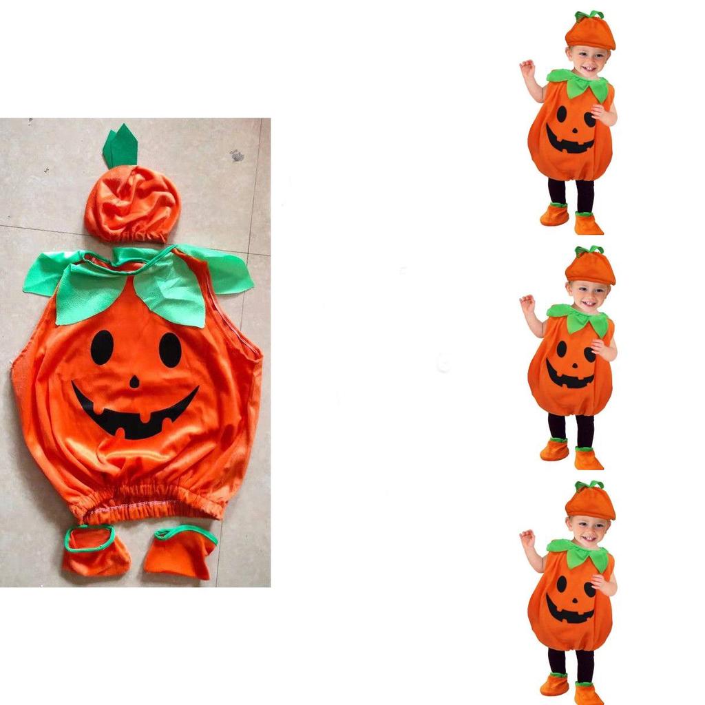 Adorable Kid Halloween Pumpkin Costume Set For Toddler Baby Cosplay Fun